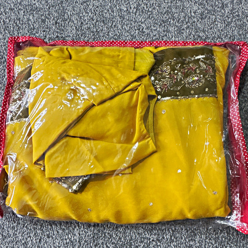 Women yellow silk saree - women's, with
