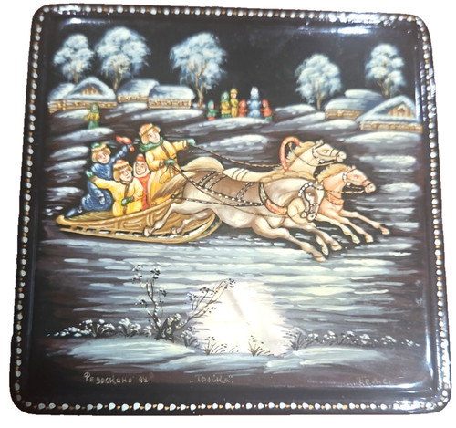 Hand painted russian fedoskino - painted,
