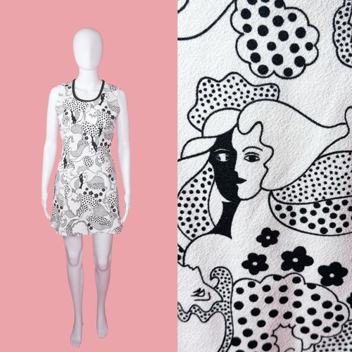 1960s mod face print - mod,
