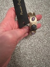 Beautiful Phase Eight brushed gold effect bangle with Moonstones. New with Tags
