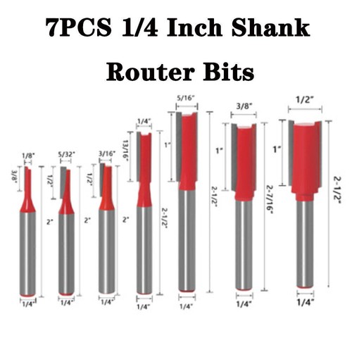 7pcs shank single - 1/4,