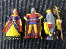 ELC Medieval King, Queen & Wizard Vintage Fantasy Figures 3.5” Unboxed VGC