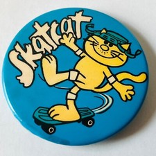Skatcat Skateboard 1970s Pin