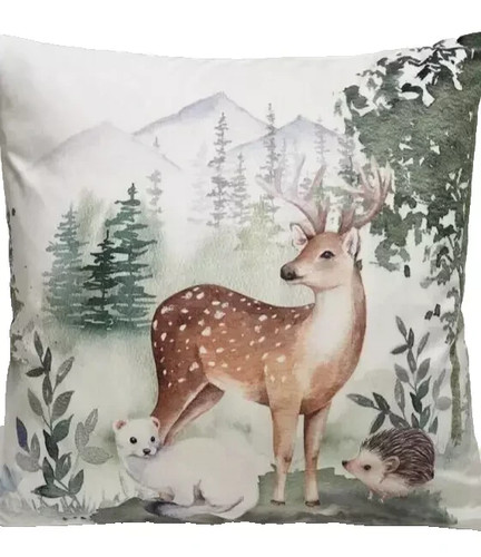 Velour deer cushion covers - deer,