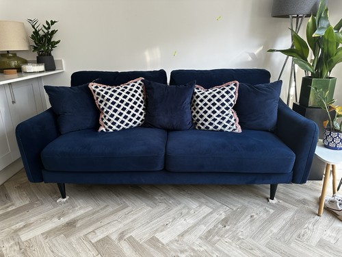 Navy blue velvet snug - navy,