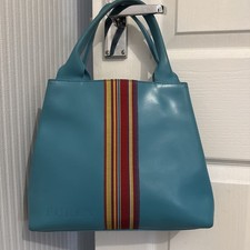 vintage Furla Teal petrol blue