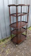 Ercol 140cm tall 5 spacious tray shelf unit on castors SSE30825G
