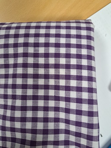 Gingham fabric remnant lilac - gingham,