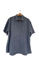 Marks And Spencer M&S Shirt Mens Size XXL Teal Polyester Short Sleeve Soft Touch