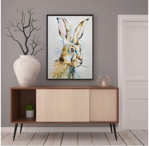 Original hare watercolour - original,