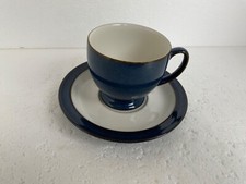Denby Boston Blue Footed Coffee / Espresso Cup & Saucer (6 Available)