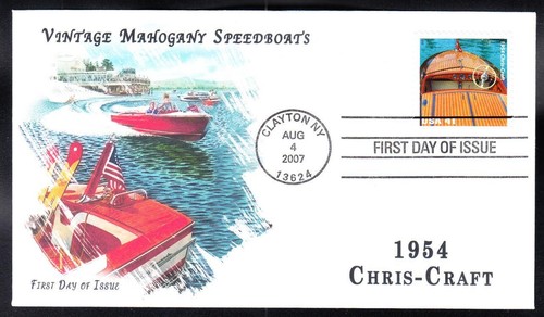 Vintage mahogany speedboat - vintage,