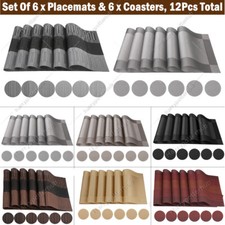 Set Of 6 PVC Place Mats & 6PCS