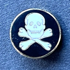 MOTORCYCLE Pin Badge SKULL AND