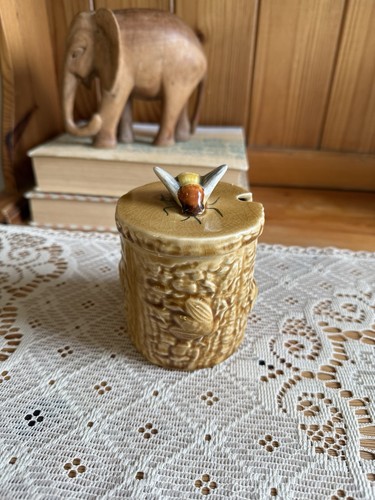 Vintage ceramic honey jar pot - honey,