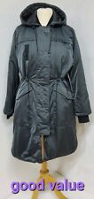 Whistles Womens Parka Coat UK Size M Charcoal Black / Dark Grey Colour