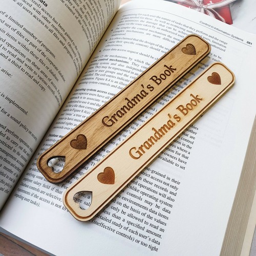 Personalised wooden bookmark - wooden,