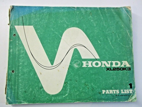 Honda xl250 parts list - honda,