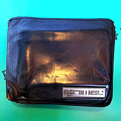 Animal black leather - leather, men's