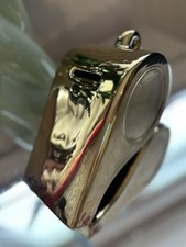 Large whistle gold tone money - whistle,
