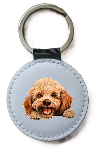 Toy poodle dog keyring - poodle,