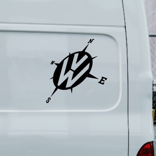 Large compass sticker - 2x,