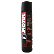Motul MC Care A2 Air Filter Oil Lubricant for Motorcycles - 400ml Aerosol Spray