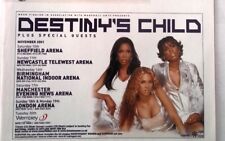DESTINY'S CHILD  BEYONCE 2001 Tour magazine ADVERT / Poster 8x6  inches