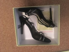 Ladies Dune Black Diamante Sandals