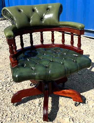 Oxblood leather swivel - leather,