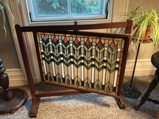 Fire place screen stained