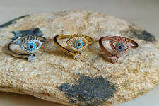 Evil eye ring rhinestone - evil, rhinestone,