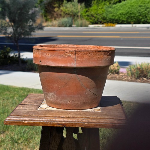 Vintage terracotta planter pot - vintage,