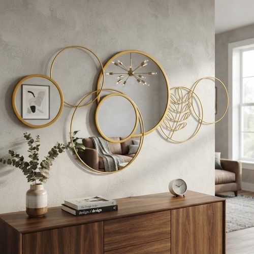 Decorative gold round - decorative,