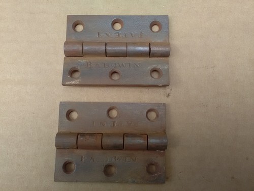 Pair antique 3 inch cast - inch,