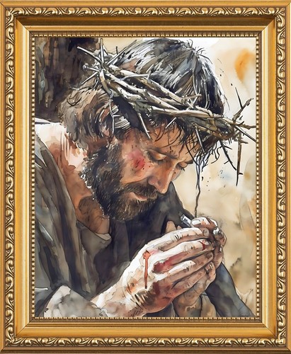Jesus christ crucified with - crucified, a