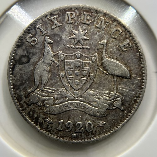1920 sixpence coin - coin, very