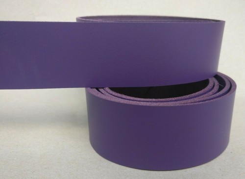 Purple leather 127cm - leather, long