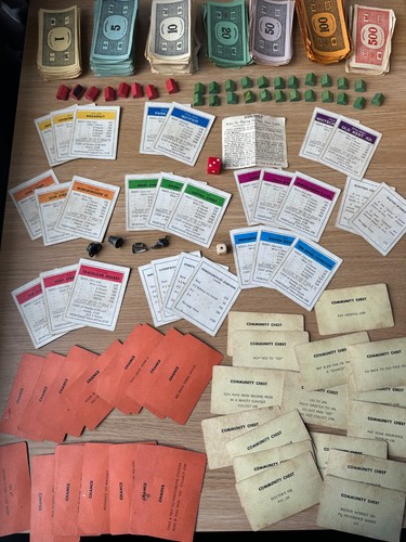 Vintage monopoly set board - (no,