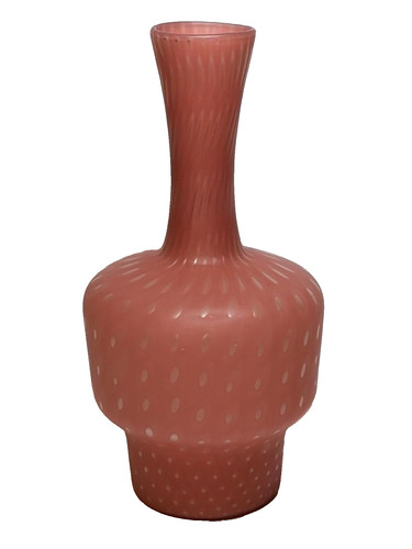 Antique large pink satin glass - large,