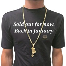 Mens Gold Praying Hands