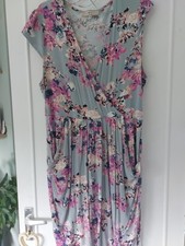 Billie & Blossom Jersey Fabric Floral Dress 18 Lilac Pink