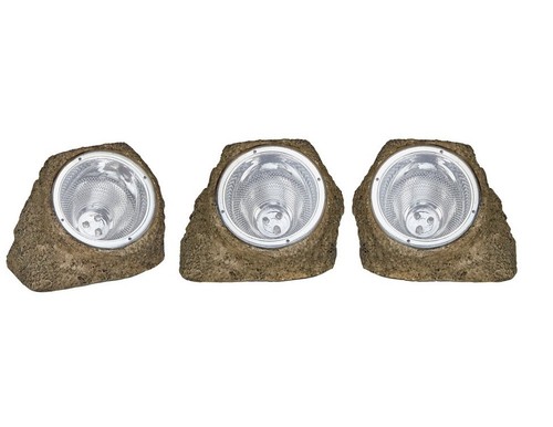 Home set led solar rock - set,