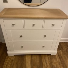 Next Hampton, Chalk White,Painted Oak Collection, 5 Drawer Chest Of Draws
