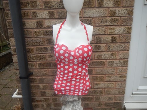 Red white polka - dot, padded