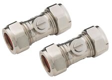 2 x 15mm Isolating Valves Compression Ball O Fix Pipe Basin Kitchen Toilet Fill