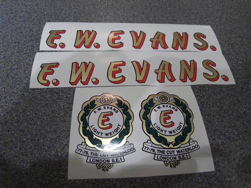 Evans decals mint - set, four