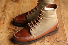 Sebago Brown Leather Canvas
