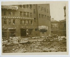 B.B.C. Bomb Damage 1941 WW2 London Blitz Press Photo