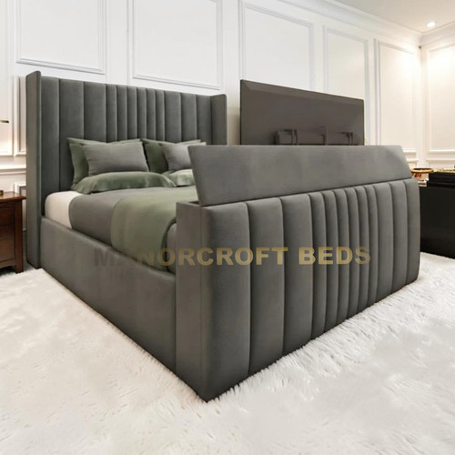 Manhattan upholstered bed - upholstered, tv